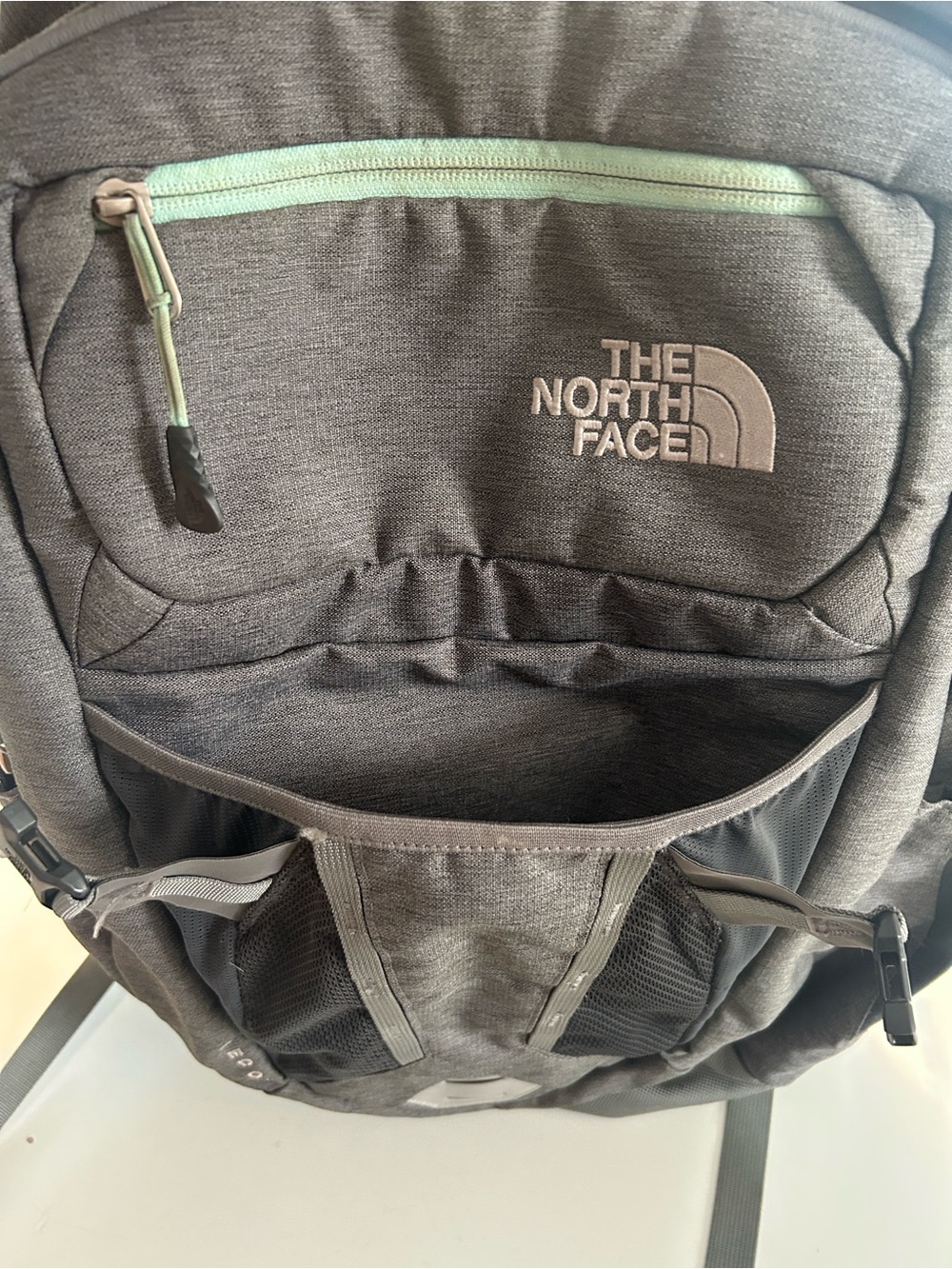 The North Face Gray Recon Backpack with Mint Accents - Picture 12 of 12